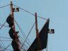 pirate ship model is fully assembled