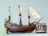 pirate ship model is fully assembled