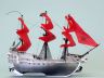 pirate ship model is fully assembled