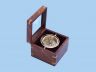 Solid Brass Lifeboat Compass w/ Rosewood Box 7" is fully assembled