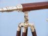Floor Standing Brass/Wood Harbor Master Telescope 42" is fully assembled