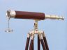 Floor Standing Brass/Wood Harbor Master Telescope 42" is fully assembled