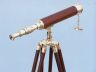 Floor Standing Brass/Wood Harbor Master Telescope 42" is fully assembled