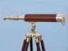 Floor Standing Brass/Wood Harbor Master Telescope 42" is fully assembled