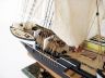 tall model ship is fully assembled