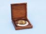 Solid Brass Admiral's Desk Compass w/ Rosewood Box 5" is fully assembled
