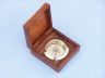 Solid Brass Captain's Desk Compass w/ Rosewood Box 4" is fully assembled