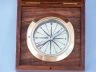 Solid Brass Captain's Desk Compass w/ Rosewood Box 4" is fully assembled