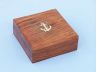 Solid Brass Captain's Desk Compass w/ Rosewood Box 4" is fully assembled