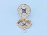 Solid Brass Emerson Poem Compass 4" w/ Rosewood Box is fully assembled