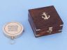 Solid Brass Emerson Poem Compass 4" w/ Rosewood Box is fully assembled