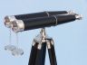 Floor Standing Admiral's Chrome/Leather Binoculars on stand 62