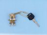 compass keychain is fully assembled