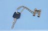 compass keychain is fully assembled