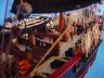 pirate ship model is fully assembled