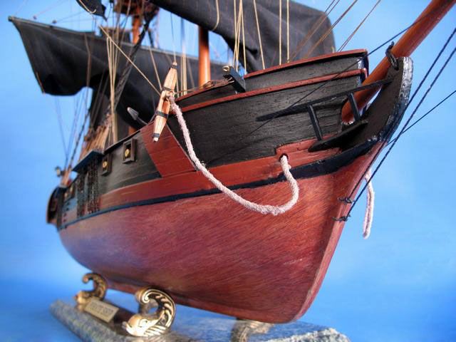 pirate ship model is fully assembled