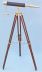 Floor Standing Brass/Leather Harbor Master Telescope 42" is fully assembled