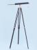 Floor Standing Chrome/Leather Harbor Master Telescope 60" with Black Wooden Legs is fully assembled