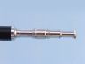 Floor Standing Chrome/Leather Harbor Master Telescope 60" with Black Wooden Legs is fully assembled