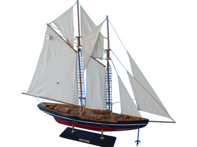 Buy Wooden Bluenose Model Sailboat Decoration 35 Inch ...