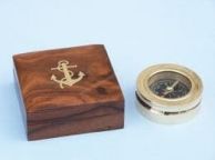 Brass compass in box 3 - A ship model
