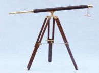 Brass Telescope on Stand 40" - Leather ship model