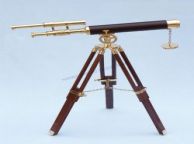 Brass Telescope on Stand 28" - Leather ship model
