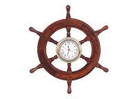 Ship Wheel Clock 12 ship model