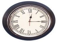 Black/Chrome Wall Clock 17 ship model