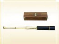 Brass Pullout Telescope 15 w/ Wood Box ship model