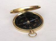Brass Pocket Compass with Lid ship model