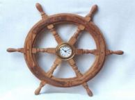 Ship Wheel Clock 24 ship model