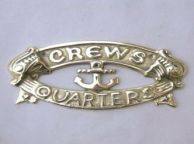 Crew's Quarters Door Sign ship model