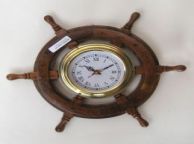 Ship Wheel Clock 12 ship model
