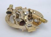 Brass Round Sextant 8 w/ Double Scope ship model