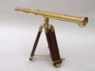 Brass Telescope on wood base 18 ship model