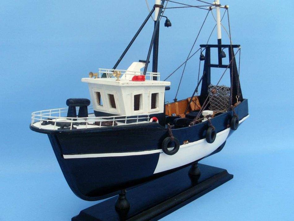 Sails and this Model Fishing Boat is Ready for Immediate Display
