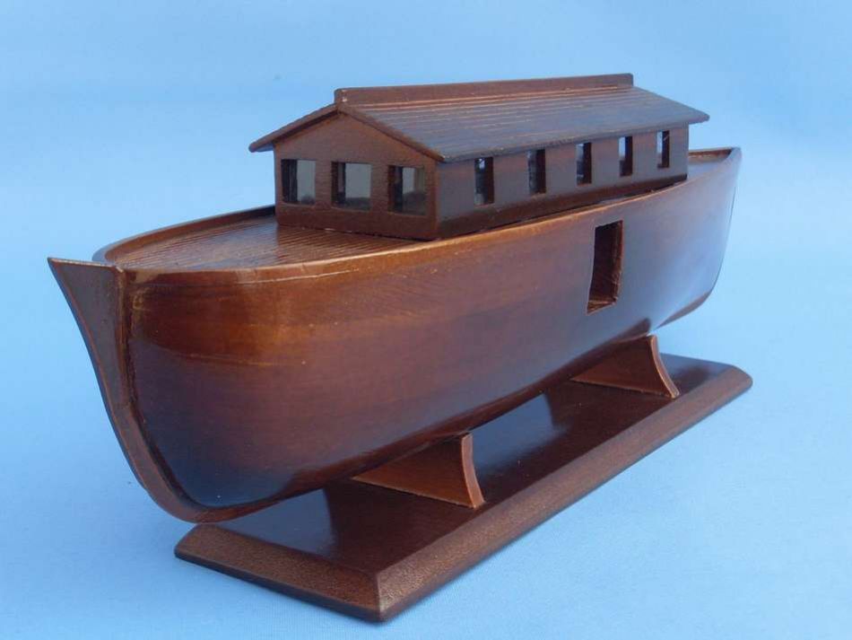 Buy Wooden Noah's Ark Model Boat 14 Inch - Model Ship Decor