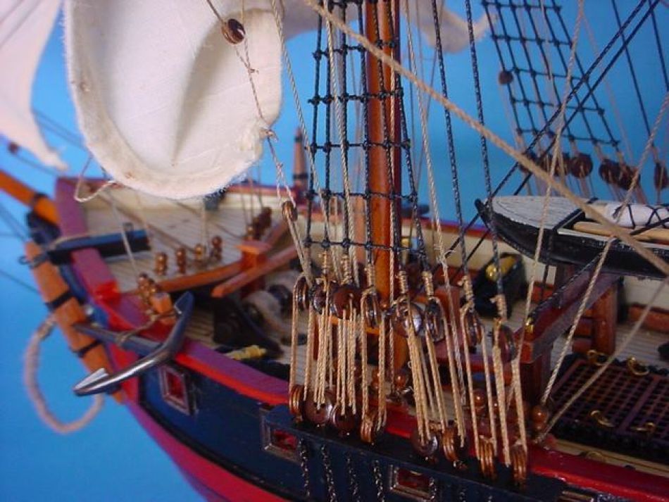 Buy Wooden Caribbean Pirate Ship Model 26in White Sails
