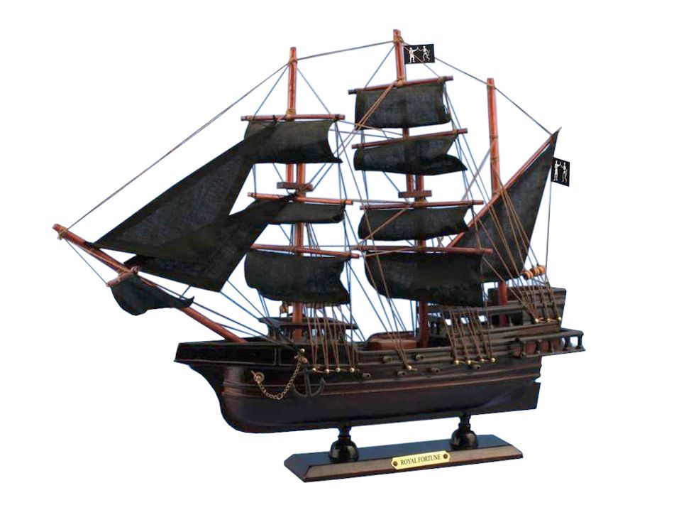 Buy Wooden Black Bart's Royal Fortune Model Pirate Ship 15 ...