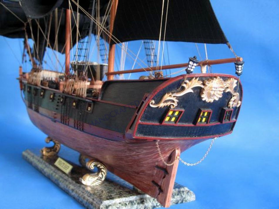 Buy Wooden Caribbean Pirate Ship Model 26in White Sails