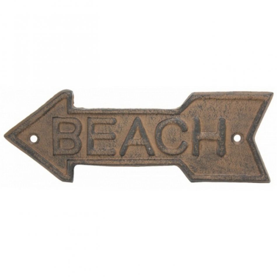 Sign Beach Arrow Iron 10quot;  rustic beach Rustic signs