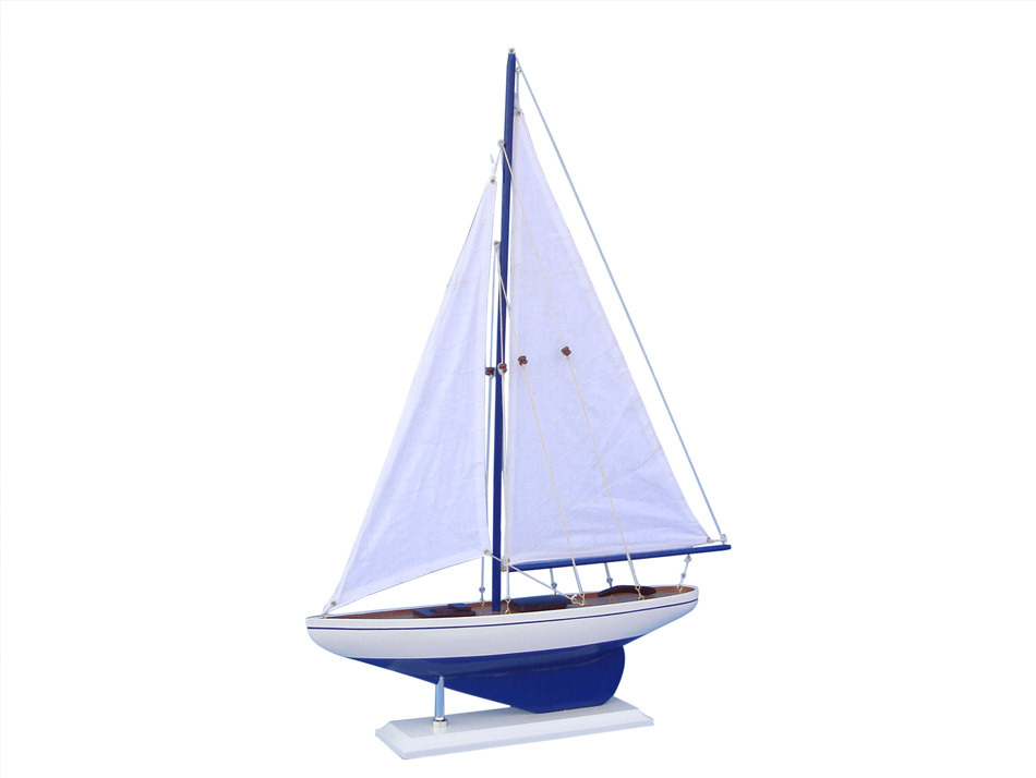 Buy Wooden Pacific Sailboat Model Sailboat Decoration 25 Inch - Models