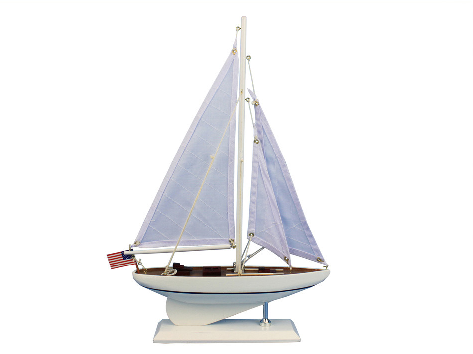 Buy Wooden Intrepid Model Sailboat Decoration 16 Inch - Models Ships -