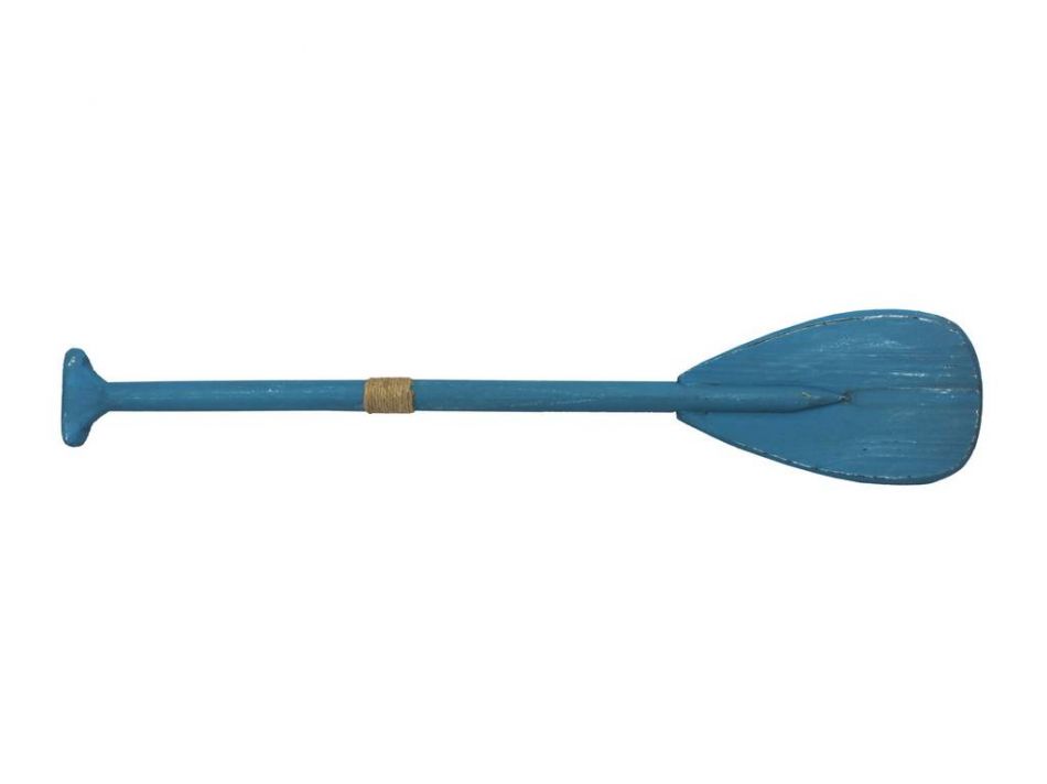 Buy Wooden Rustic Light Blue Decorative Rowing Boat Paddle With Hooks