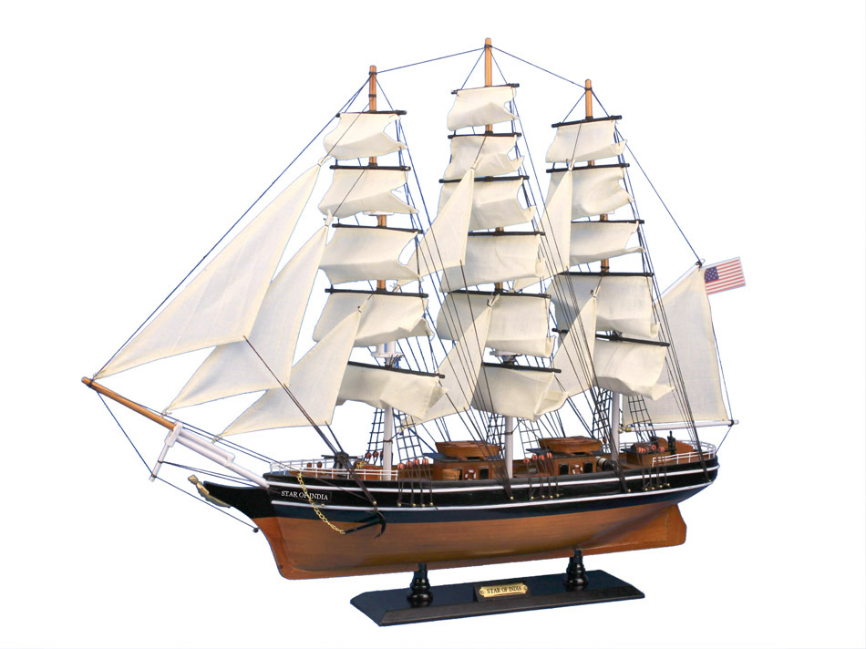 Buy Wooden Star Of India Tall Model Ship 30 Inch ...