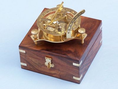 Brass Triangle Sundial Compass 7