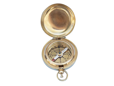Solid Brass Scouts Push Button Compass 2quot; Solid Brass Scouts Push Button Compass 2