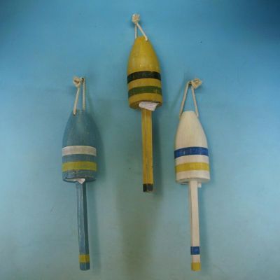 Wooden Stripe Buoys 16quot; - Set of 3 Wooden Stripe Buoys 16 - Set of 3