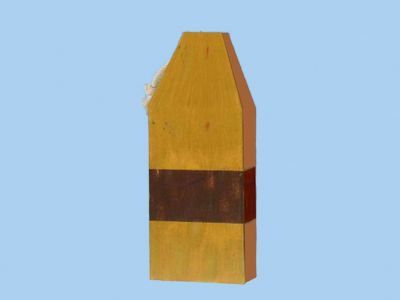 Wooden Yellow Square Buoy 9